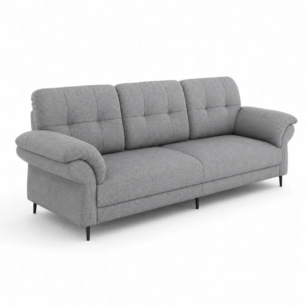 Canap¨¦ trois places en tissu avec pieds en